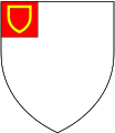 Arms of Surtees: Ermine, on a canton gules an orle or