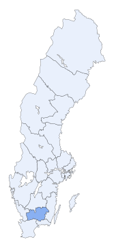 موقعیت شهرستان کرونوبری در سوئد