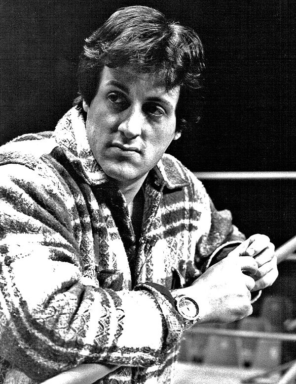 Stallone at the Ken Norton vs. Duane Bobick boxing match in 1977