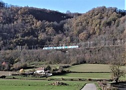 La voie ferrée dans la vallée de la Bourbre