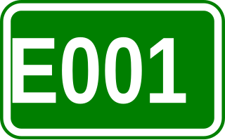 <span class="mw-page-title-main">European route E001</span> Road in trans-European E-road network