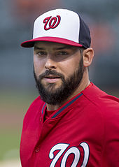 Tanner Roark pitched four scoreless innings for the United States Tanner Roark 2014.jpg