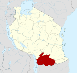 Mahali pa Mkoa wa Ruvuma katika Tanzania