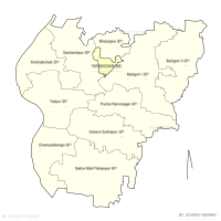 Tarokeswr CD block map showing GP and urban areas