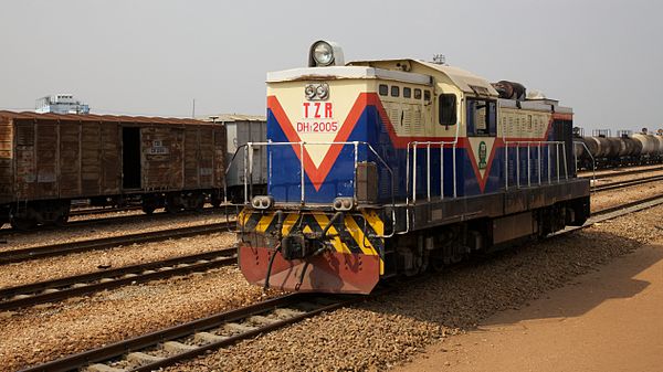 Locomotive on the TAZARA at the Kapiri Mposhi Station in 2012