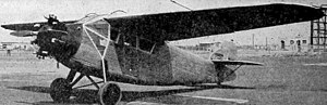 Thaden T-2 lijevo sprijeda Aero Digest kolovoz 1929.jpg