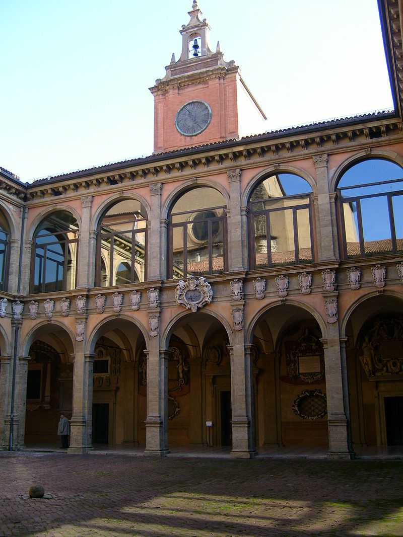 The Archiginnasio, Bologna, Italy, the wing with the Anatomical theatre.JPG