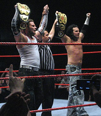 Among the numerous tag team titles the Hardys have held include six WWF/World Tag Team Championships...