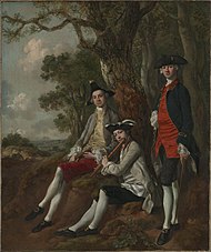 Thomas Gainsborough - Peter Darnell Muilman, Charles Crokatt und William Keable in einer Landschaft (um 1750) .jpg