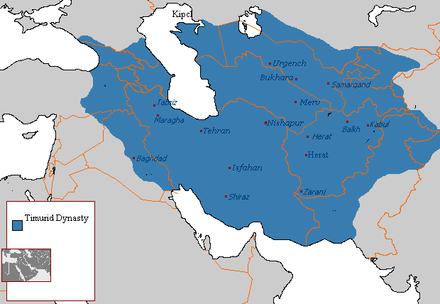 Map of the Timurid Empire