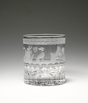 Engraved tumbler featuring a greyhound by Bakewell, Page & Bakewell
Metropolitan Museum of Art Tumbler MET DP207847.jpg