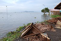 Oversvømmelse i Laguna de Bay etter taifunen Ketsana i september 2009