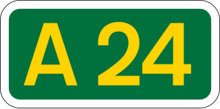 <span class="mw-page-title-main">A24 road (England)</span> Major road in southern England