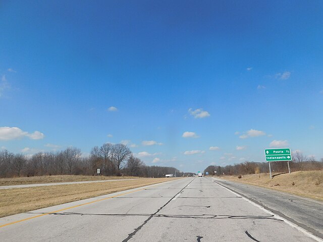 US 41 north at I-74 in Veedersburg