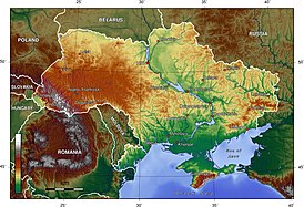 kaart: Geografie van Oekraïne