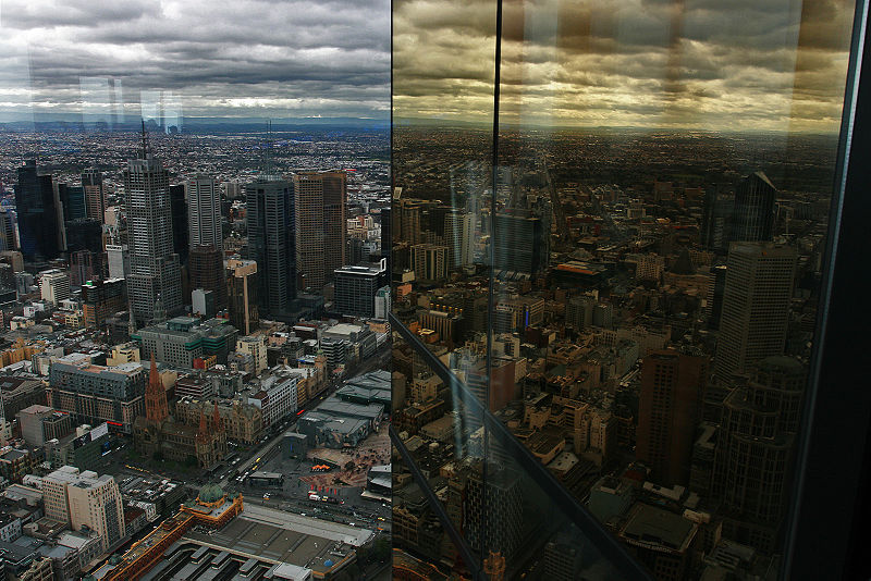 File:View-over-Melbourne-CDB-reflected-in-Eureka-Tower-window,-12.8.2008.jpg