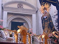 Virgen de Soledad, Templo de La Recoleccion en Sabado Santo del 2005.jpg