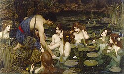 Hylas and the Nymphs by John William Waterhouse (1896).