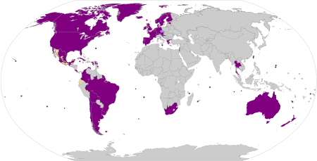 Legal status of adoption by same-sex couples around the world:
.mw-parser-output .legend{page-break-inside:avoid;break-inside:avoid-column}.mw-parser-output .legend-color{display:inline-block;min-width:1.25em;height:1.25em;line-height:1.25;margin:1px 0;text-align:center;border:1px solid black;background-color:transparent;color:black}.mw-parser-output .legend-text{}
Joint adoption allowed
Second-parent adoption allowed
No laws allowing adoption by same-sex couples and no same-sex marriage
Same-sex marriage but adoption by married same-sex couples not allowed World same-sex adoption laws.svg