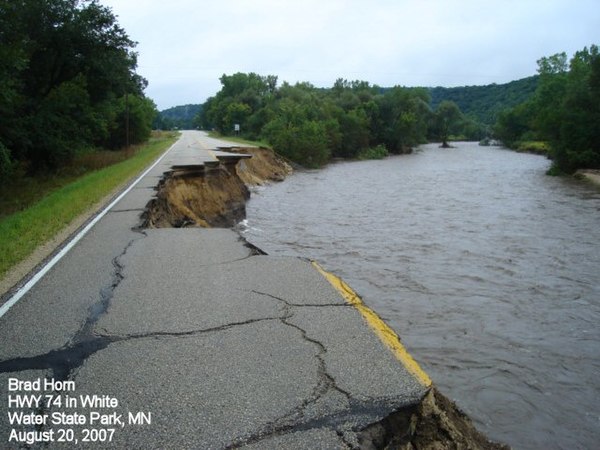 MN 74 during the 2007 flood