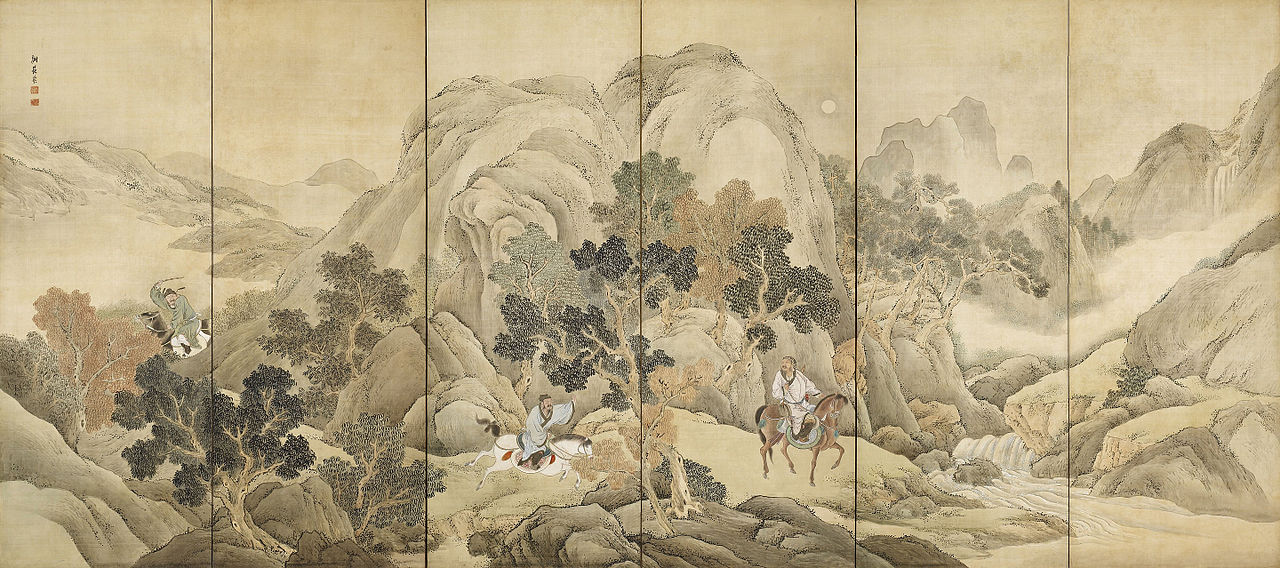 File:Xiao He chases Han Xin by Yosa Buson (Nomura Art Museum).jpg