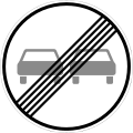 Zeichen 280 Ende des Überholverbotes für Kraftfahrzeuge aller Art