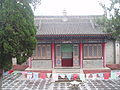 Rear view of The Hall of Three Buddhas of the Zunsheng temple in Shanxi, China.