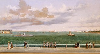 'Bombardment of Fort Sumter, Charleston Harbor, South Carolina, 1863', oil painting on canvas by William Aiken Walker, 1886, Gibbes Museum of Art.JPG