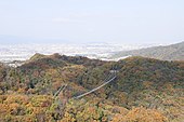 展望台からの眺望 展望デッキからは星のブランコを眼下に、比叡山、北摂山系、京都市街地まで見渡すことができる[10]。