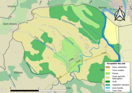 Mappa a colori che mostra l'uso del suolo.