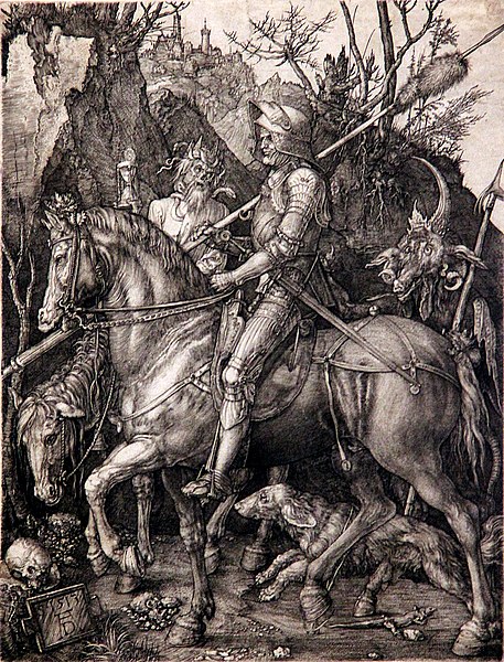 File:0 'Le Cavalier la Mort et le Diable' - Albrecht Dürer - BRB - Mac's à Hornu.JPG