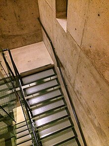 Escape route via stairs with open steps 102 University Ave--Palo Alto, CA-Designed by Joseph Bellomo Architects 2014-05-20 21-12.jpg