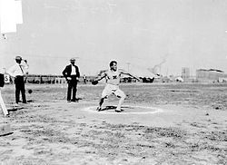 John Flanagan throwing the discus on the way to finishing in fourth place. 1904 John Jesus Flanagan.JPG