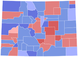 1918 Colorado gubernatorial election results map by county.svg