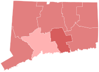 1922 United States Senate election in Connecticut results map by county.svg