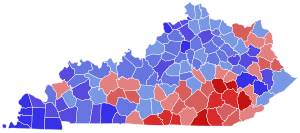 1951 Kentucky gubernatorial election results map by county.svg