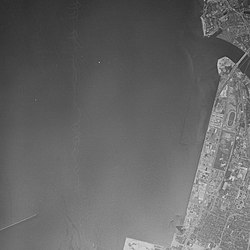 1960年5月12日撮影の福岡市箱崎ふ頭地区の航空写真