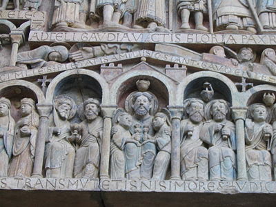 Detail of the Last Judgement in the Tynpanum of the Abbey Church of Saint Foy