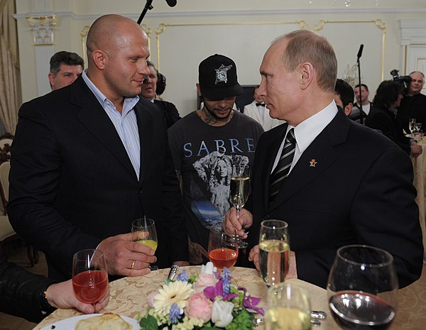 Emelianenko with Vladimir Putin in March 2012.