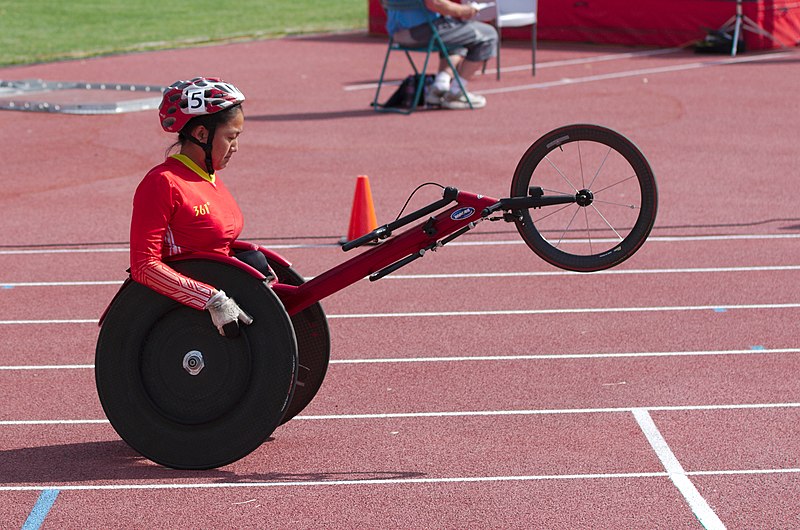 File:2013 IPC Athletics World Championships - 26072013 - Hongzhuan Zhou of China during the Women's 400m - T53 first semifinal 1.jpg