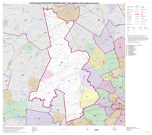 Map of Massachusetts Senate's 3rd Middlesex district, 2013. Based on the 2010 United States census. 2013 map 3rd Middlesex district Massachusetts Senate DC10SLDU25016 001.png