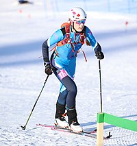 Ema Chlepkova beim Mixed-Staffel-Wettbewerb