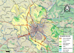 Mappa a colori che mostra l'uso del suolo.