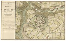 18th-century - Redoute de Guestel-Bras avec ses environs (Atlas des ouvrages extérieurs de Brest 1776).