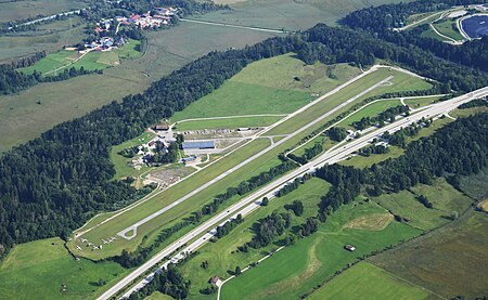 Aerial image of the Ohlstadt gliding site