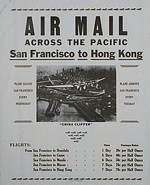 Air Mail Across the Pacific ad