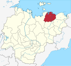 Location of Allaikhovsky District in the Sakha Republic