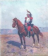 Alphonse Chigot (1823-1917), vojni slikar, Un cavalier (1870) .jpg