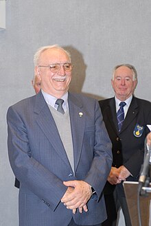 Padovani, au jour de la remise de la médaille d'Or de la Jeunesse et des Sports.