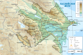 Топографічна карта Азербайджану (рос.)
